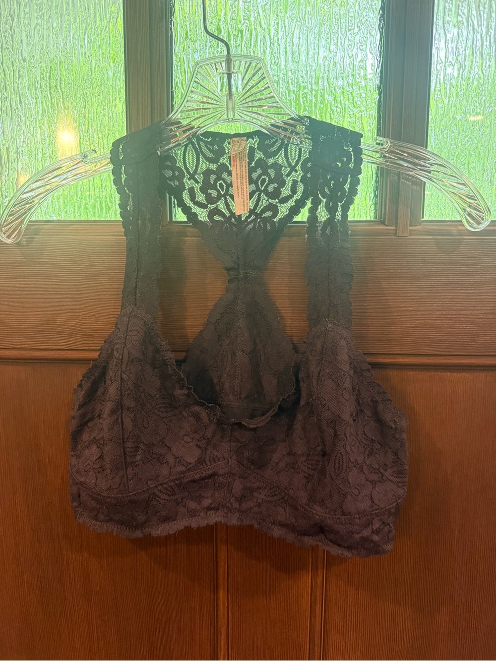 Free People Lace Racerback Bralette - Dark Plum